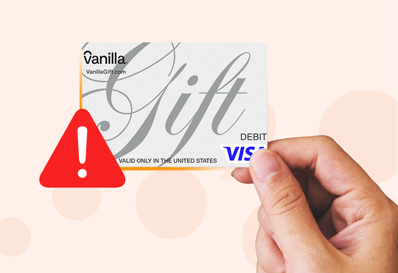 Vanlla gift cards errors